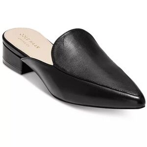 Cole Haan Black Leather Mules